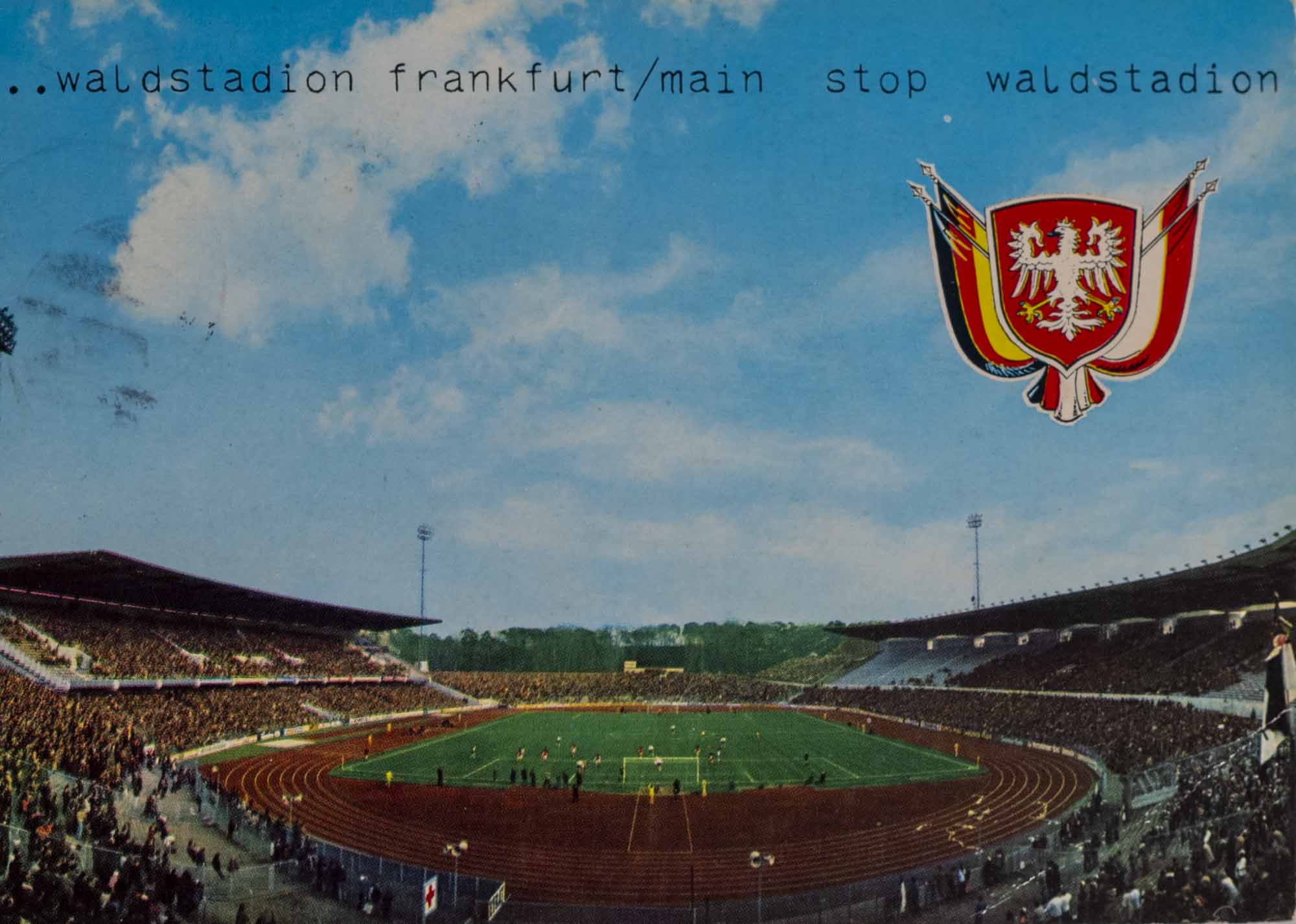Pohlednice stadion, Valdstadion Frankfurt