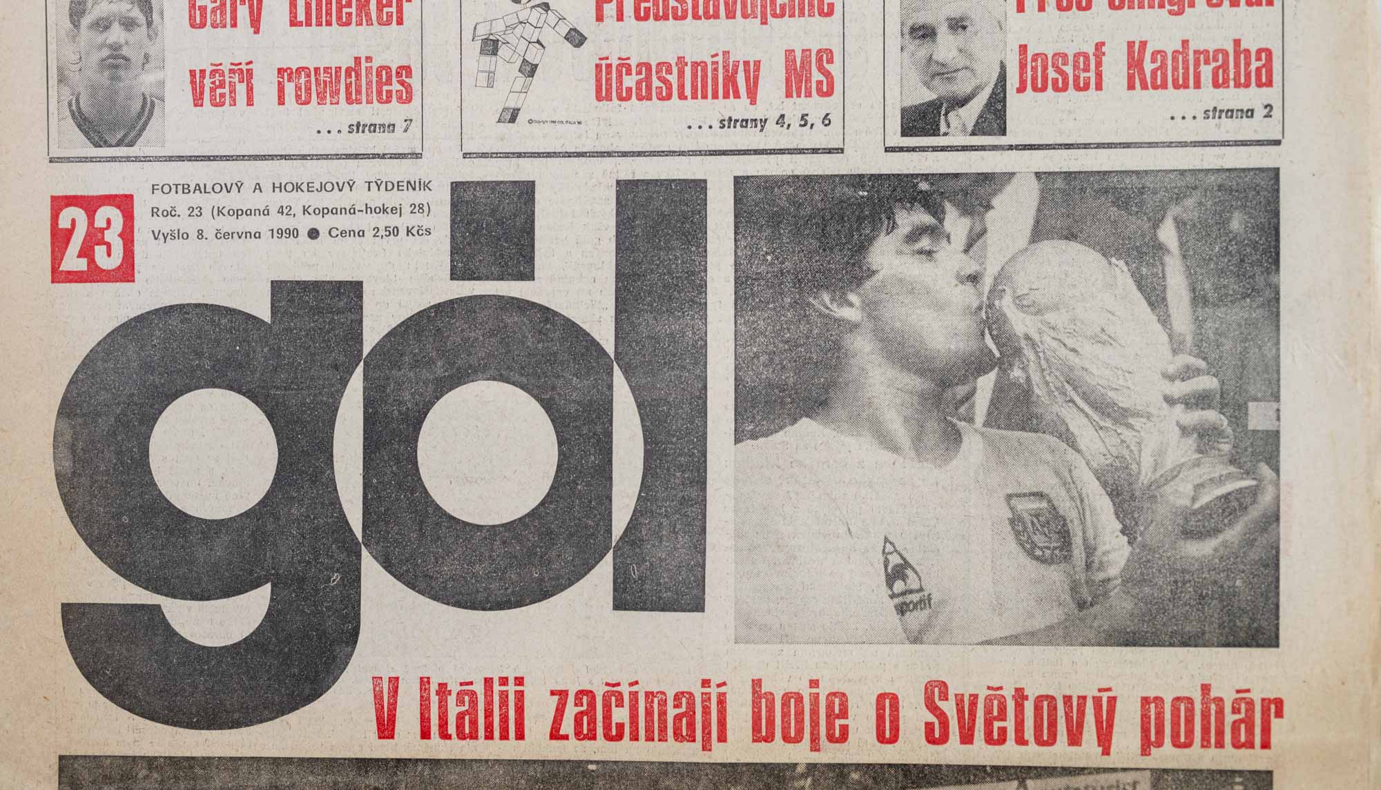 GÓL. Fotbalový a hokejový týdeník, 23/42/28/1990 č. 23