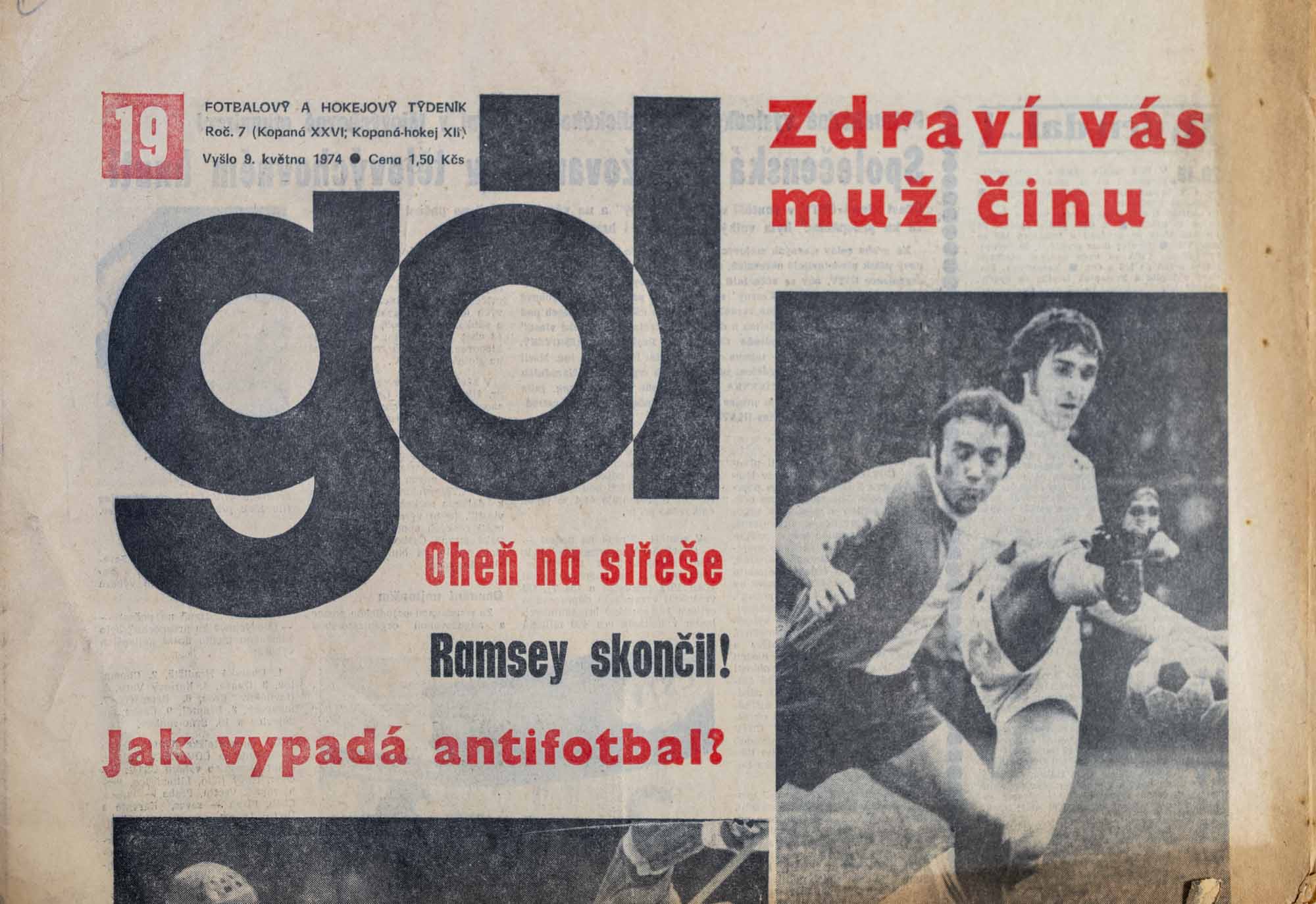 GÓL. Fotbalový a hokejový týdeník, 7/26/12/1974 č. 19