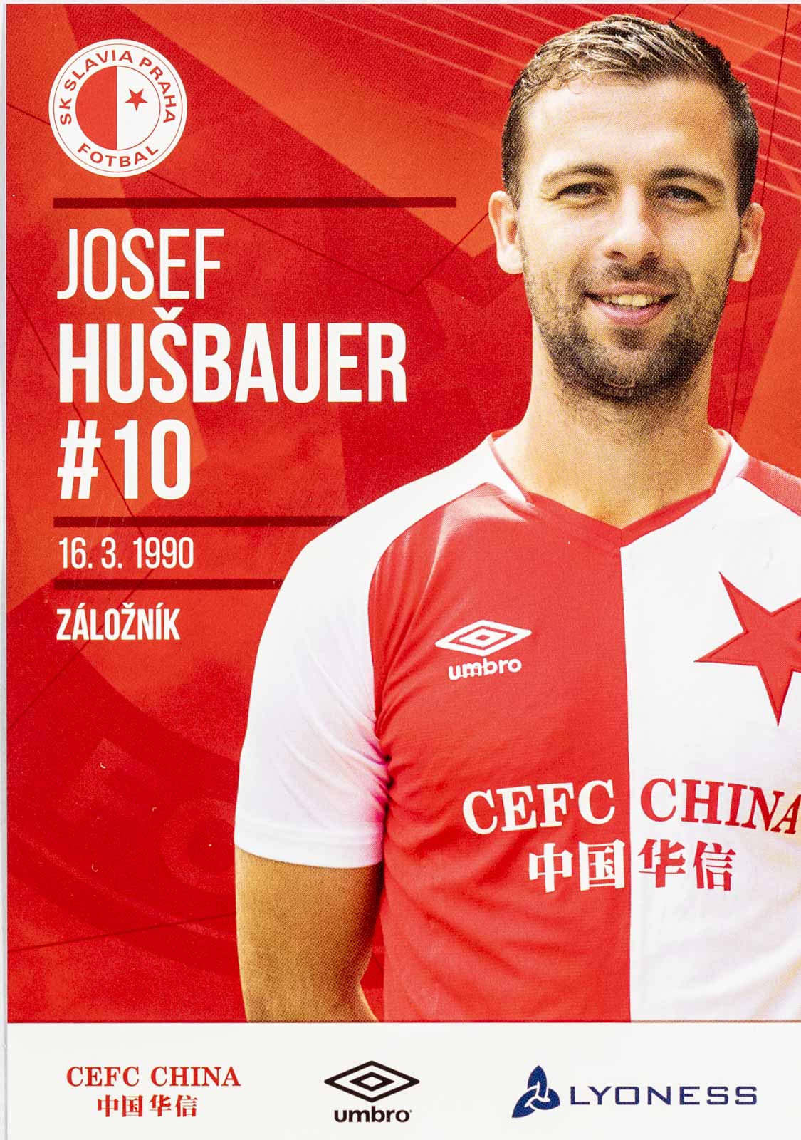 Podpisová karta, Josef Hušbauer, SK Slavia Praha