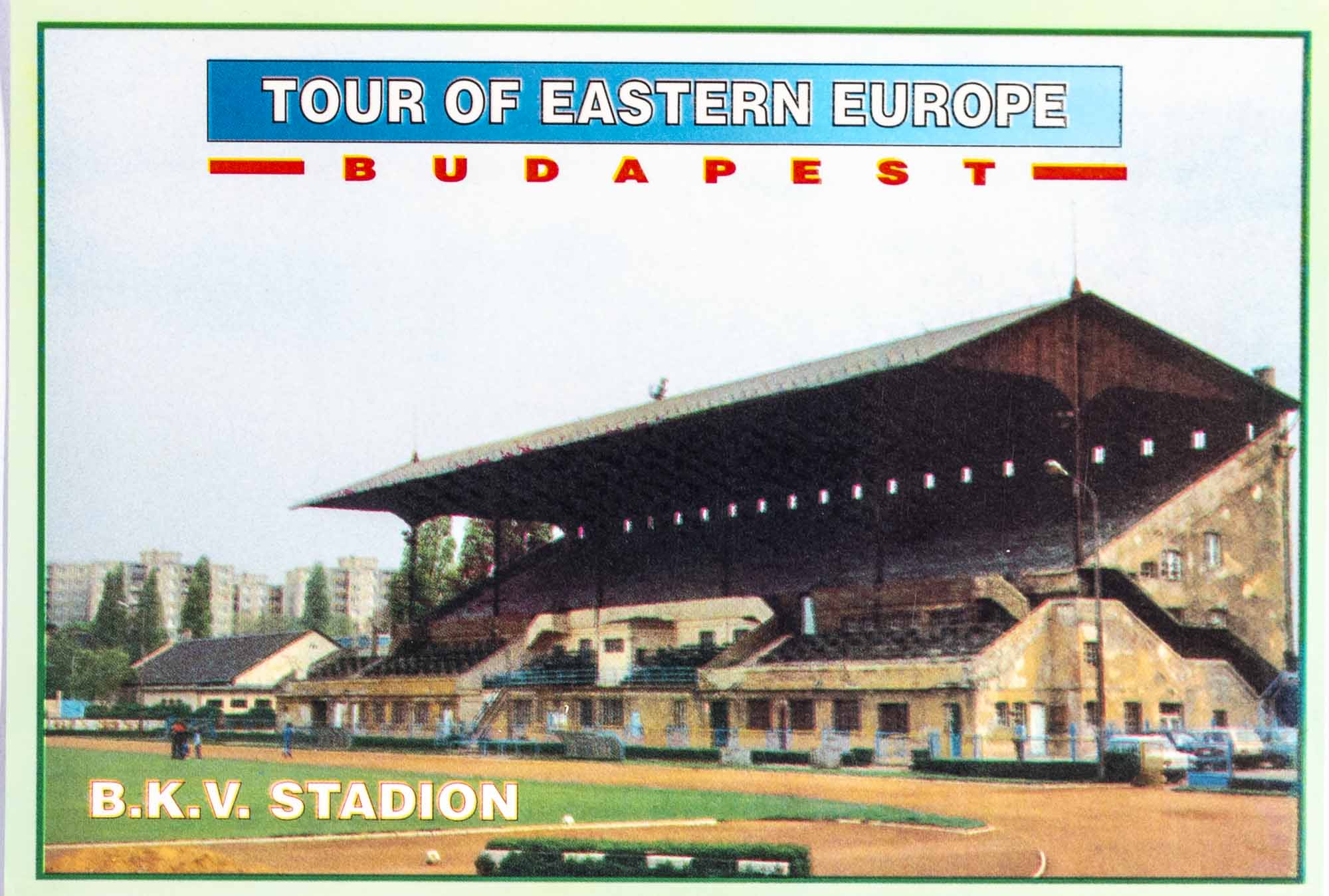 Pohlednice Stadion, Tour of Eastern Europe,BKV Stadion, Budapest