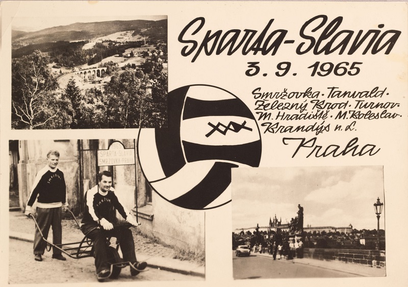Pohlednice SPARTA - SLAVIA Smržovka Praha 3.9.1965 III