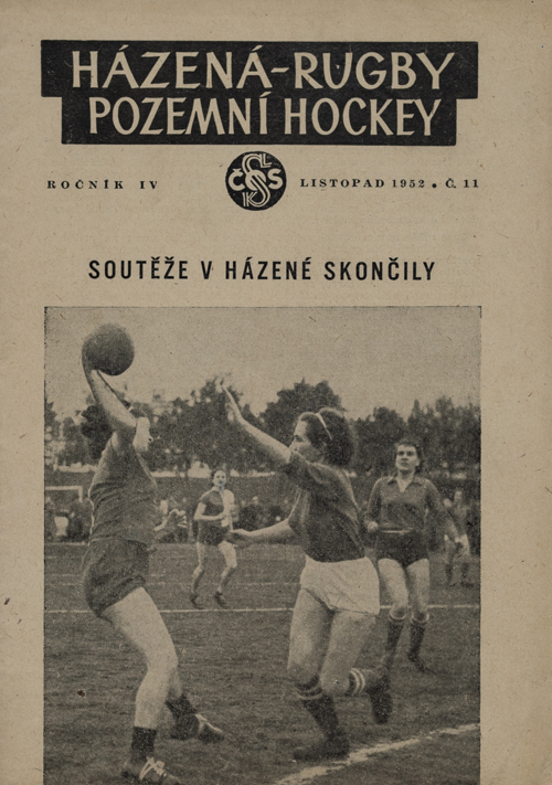 Časopis Házená-Rugby-Pozemní hockey, č.11, házenkáří Slavia
