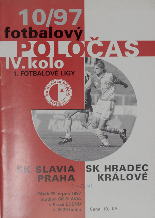 Fotbalový POLOČAS SK SLAVIA PRAHA vs. SK Hradec Králové, 10/97
