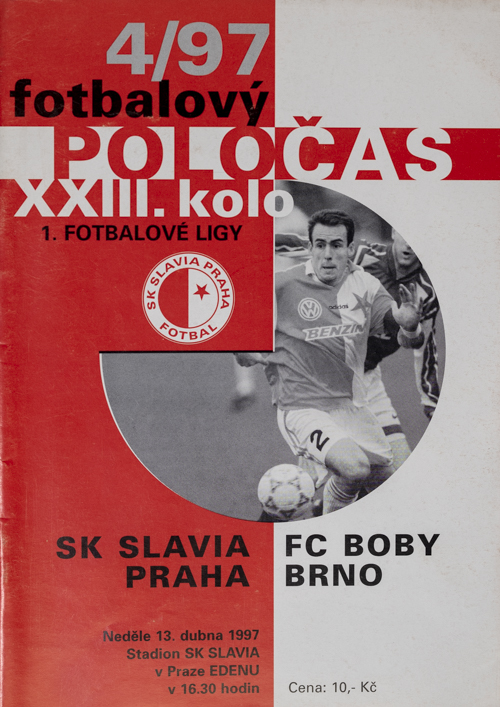 Fotbalový POLOČAS SK SLAVIA PRAHA vs. FC Boby Brno, 4/97