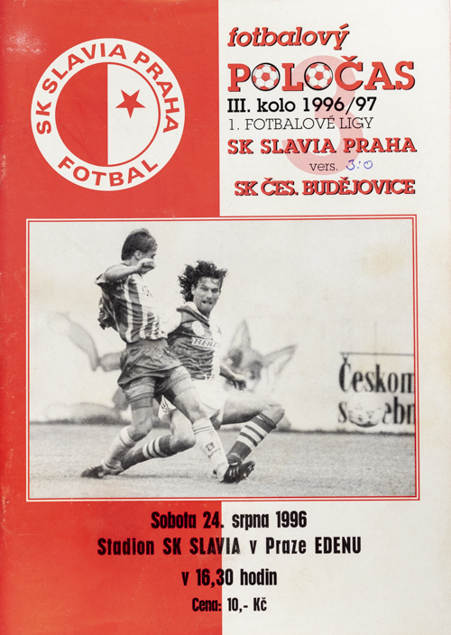 Fotbalový POLOČAS SK SLAVIA PRAHA vs. FK Čes. Budějovice , 1996