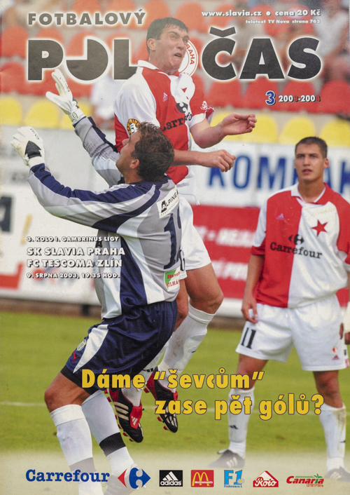 Slávistický POLOČAS SK SLAVIA PRAHA vs. FC Tescoma Zlin, 2003