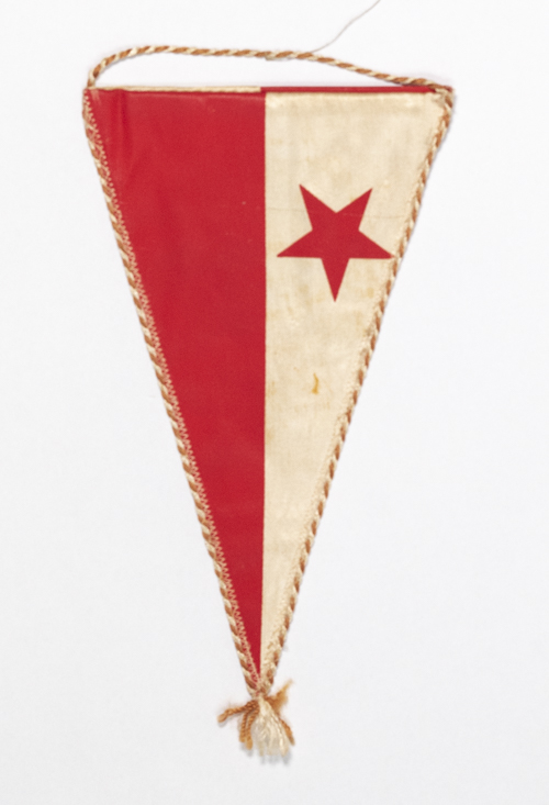 Vlajka klubová SK SLAVIA PRAHA 1893, hedvábí