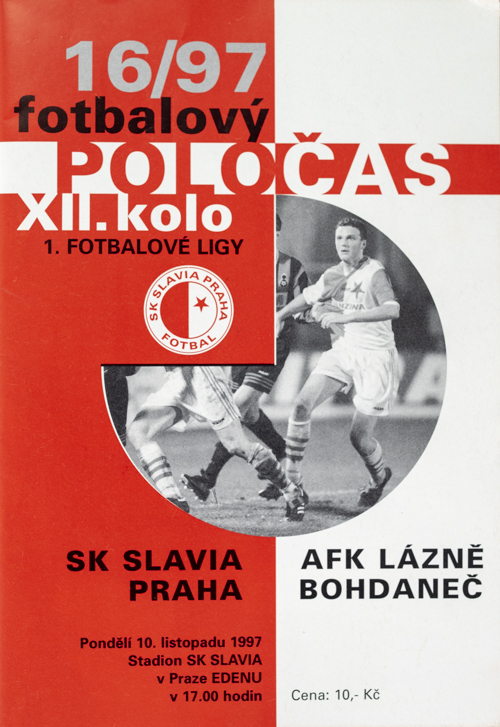 Fotbalový POLOČAS SK SLAVIA PRAHA vs. AFK Lázně Bohdaneč, 1997
