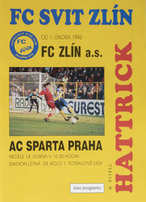 Hatrtrick, Fc Svit Zlín vs. AC Sparta Praha, 1996