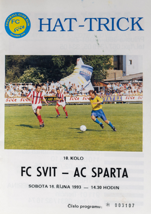 Hatrtrick, Fc Svit Zlín vs. AC Sparta Praha, 1993