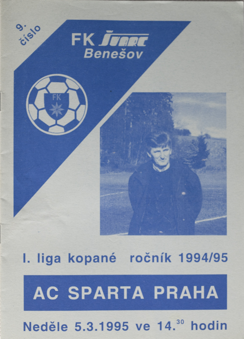Program fotbal, FK Švarc Benešov vs. AC Sparta Praha, 1995