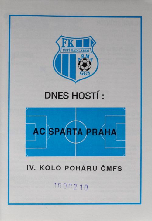 Program fotbal, FK Ústí nad Labem vs. AC Sparta Praha, 1993/94