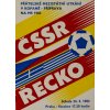 Program fotbal ČSSR vs. Řecko, 1982