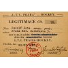 Legitimace hockey klubu L.T.C. PRAHA z roku 1938