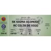 Vstupenka fotbal UEFA, Sigma Olomouc v. RC Celta Vigo, 2001, green