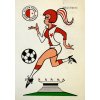 sport antique pohlednice zensky fotbal