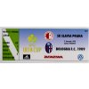 Vstupenka fotbal SK Slavia Praha vs . Bologna FC 1909, 1998