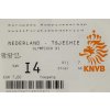 Vstupenka fotbal, Nederland v. Tsjechie, Olympisch XI, 2003