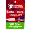 Vstupenka - VIP Karta - fotbal Q 2002, ČR v. Island, 2000