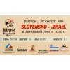 Vstupenka fotbal Q96, Slovensko v. Izrael, 1995