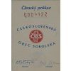 Členský průkaz Čs obec sokolská, 1991 (1)