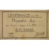 Legitimace S.K.SANA, 1928Legitimace S.K.SANA, 1928 (1)