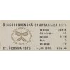 Vstupenka Spartakiáda 1975, 27.VI.Vstupenka Spartakiáda 1975, 27.VI.