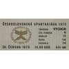 Vstupenka Spartakiáda 1975, 28.VI.Vstupenka Spartakiáda 1975, 28.VI.