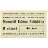 Vstupenka lehká atletika, memoriál Evžena Rošického , 1961, 6Vstupenka lehká atletika, memoriál Evžena Rošického , 1961, 6