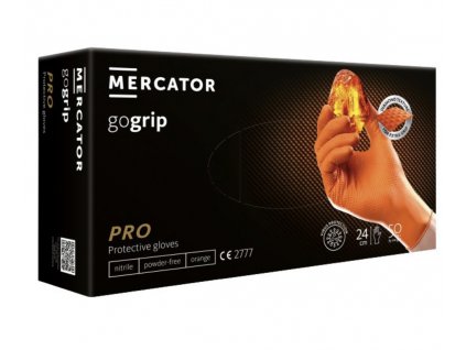 Nitrilové rukavice Gogrip oranžové 50 kusov