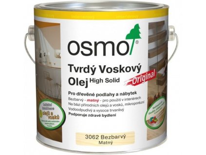 Osmo Tvrdý voskový olej ORIGINAL 0,75L 3062 bezfarebný, mat  + darček podľa vlastného výberu