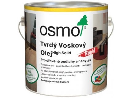 Osmo Tvrdý voskový olej RAPID 2,5L 3232 bezfarebný hedvábný polomat  + darček v hodnote až 8 EUR