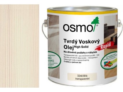 Osmo Tvrdý voskový olej RAPID 2,5L 3240 transparentné biely  + darček v hodnote až 8 EUR