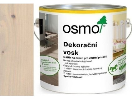 Osmo dekoračný vosk intenzívne odtiene 2,5L 3181 Kremeň  + darček podľa vlastného výberu