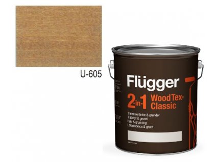Flügger Wood Tex - Classic 2v1 (predtým Flügger 2v1 Classic) - lazúrovacia lak- 0,7l odtieň U-605  + darček k objednávke nad 40€