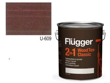 Flügger Wood Tex Classic 2v1 (dříve Flügger 2v1 Classic) - lazurovací lak- 0,75L -odstín U-609  + darček k objednávke nad 40€