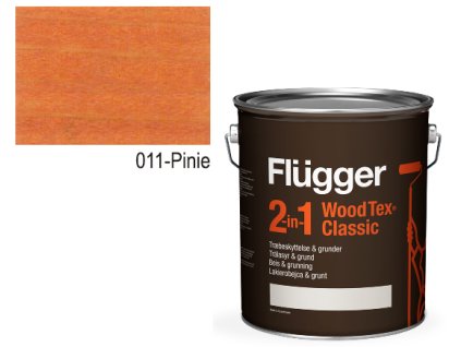 Flügger Wood Tex Classic 2v1 (dříve Flügger 2v1 Classic) - lazurovací lak- 3L -odstín 011-Pinie  + darček podľa vlastného výberu