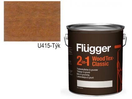 Flügger Wood Tex - Classic 2v1 (predtým Flügger 2v1 Classic) - lazúrovacia lak- 2,8l odtieň U-415 Tík  + darček podľa vlastného výberu