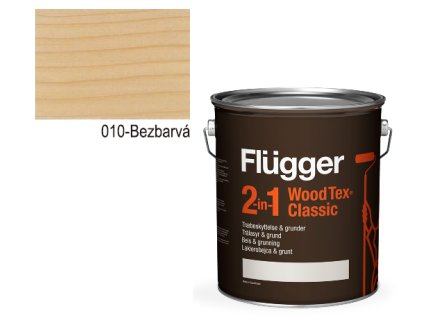 Flügger Wood Tex Classic 2v1 (dříve Flügger 2v1 Classic) - lazurovací lak- 4,9L -odstín 010-Bezbarvá  + darček podľa vlastného výberu