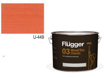 Flügger Wood Tex - Classic 03 Semi-transparent (dříve 96 Classic) - lazurovací lak- 0,75L -odstín U-449  + darček k objednávke nad 40€