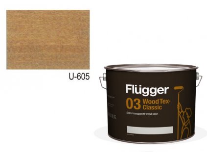 Flügger Wood Tex - Classic 03 Semi-transparent (dříve 96 Classic) - lazurovací lak- 0,75L -odstín U-605  + darček k objednávke nad 40€