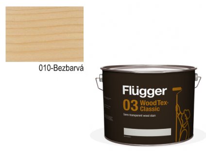 Flügger Wood Tex - Classic 03 Semi-transparent (predtým 96 Classic) - lazúrovacia lak- 9,1l odtieň 010-Bezfarebná  + darček v hodnote až 8 EUR