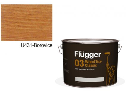 Flügger Wood Tex - Classic 03 Semi-transparent (predtým 96 Classic) - lazúrovacia lak- 9,1l odtieň U-431 Borovica  + darček v hodnote až 8 EUR