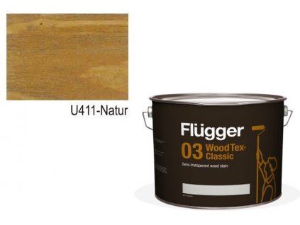 Flügger Wood Tex - Classic 03 Semi-transparent (predtým 96 Classic) - lazúrovacia lak- 9,1l odtieň U-411 Natur  + darček v hodnote až 8 EUR