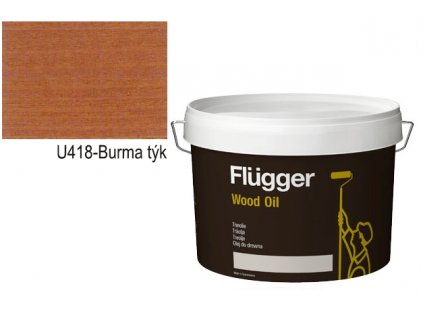 Flügger Wood Tex Wood Oil (predtým Wood Oil Aqua) 3l odtieň U-418 burma týk  + darček k objednávke nad 40€