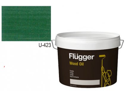 Flügger Wood Tex Wood Oil (predtým Wood Oil Aqua) 3l odtieň U-423 zeleň  + darček k objednávke nad 40€