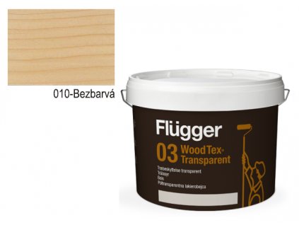 Flügger Wood Tex Aqua 03 Transparent (predtým 95 Aqua) -lazurovací lak - 3l odtieň 010 bezfarebná  + darček k objednávke nad 40€