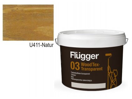 Flügger Wood Tex Aqua 03 Transparent (predtým 95 Aqua) -lazurovací lak - 3l odtieň U-411 natur  + darček k objednávke nad 40€