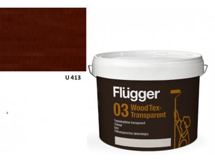 Flügger Wood Tex Aqua 03 Transparent (predtým 95 Aqua) -lazurovací lak - 3l odtieň U-413 švédska červeň  + darček k objednávke nad 40€